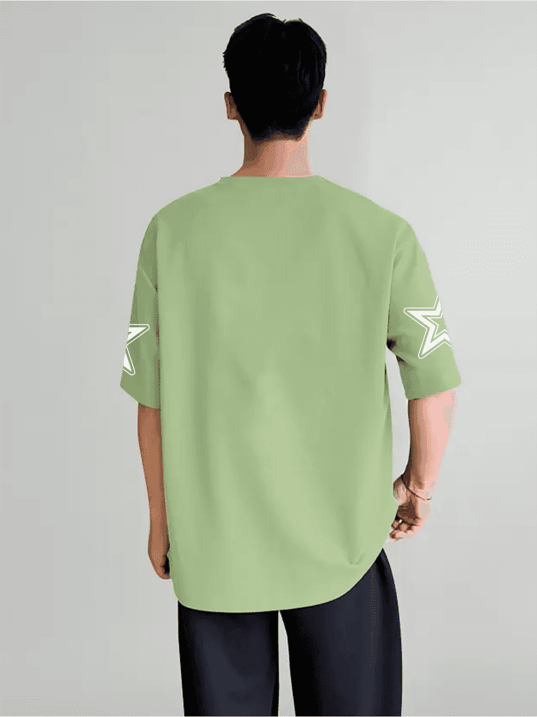 SCOTT FINCHER Men's Summer Casual Short Sleeve T-shirt Houston 32 Los Angeles Print Loose Streetwear Tops : AA(ARN)LGREEN_43 view 3