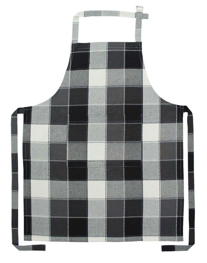 AIRWILL, 100% Cotton Yarn-dyed Designer Weaved Aprons, Sized 65cm in Width & 80cm in Length with 1 Center Pocket, Adjustable Buckle on Top and 2 Long Ties On Both 2 Sides. Pack of 10 Pieces view 2