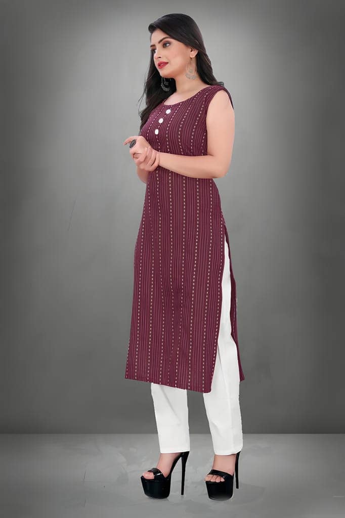 Women’s Ethnic Designer Kurti | Unique Pattern and Elegant Finish | Stylish Outfit for Casual Gatherings view 3