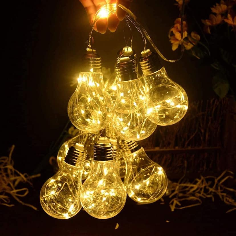 GLOWSERIE Decorative Vintage Style LED Bulb Fairy String Lights for Indoor and Outdoor Ambient Lighting