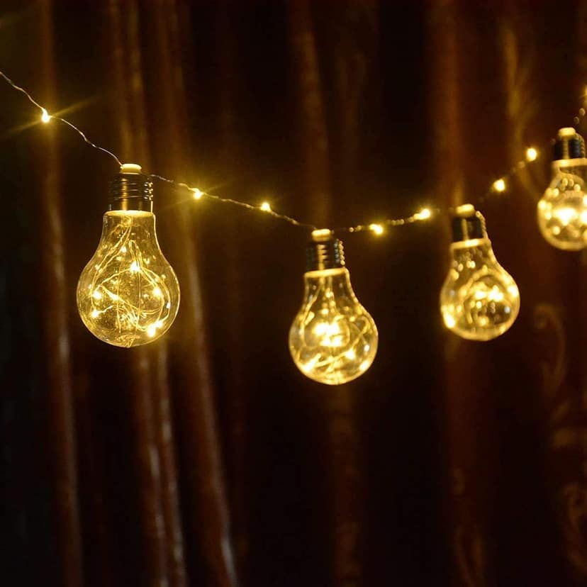 GLOWSERIE Decorative Vintage Style LED Bulb Fairy String Lights for Indoor and Outdoor Ambient Lighting view 2
