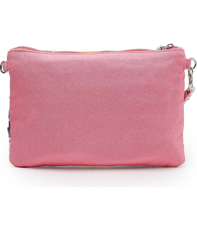Anekaant Sling Bag Cotton Set of 1 ( Fluorescent Pink ) view 2