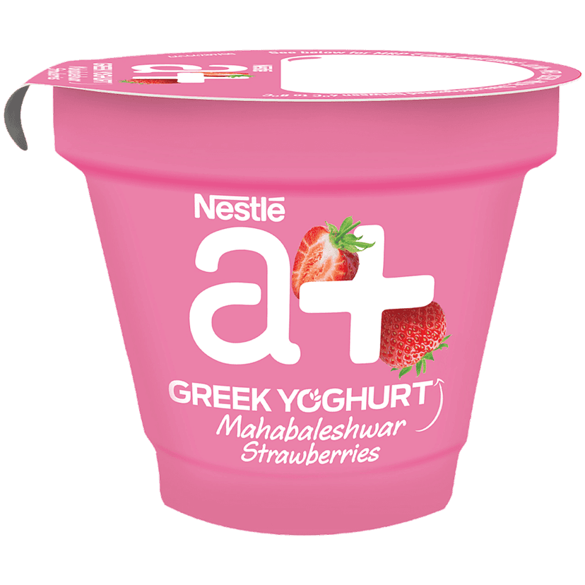 Nestle A+ Grekyo Greek Yoghurt, Strawberry, 90 G Cup