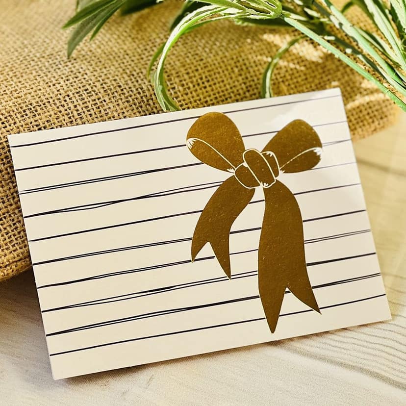 Rack Jack greeting card with gold foiling - bow view 2