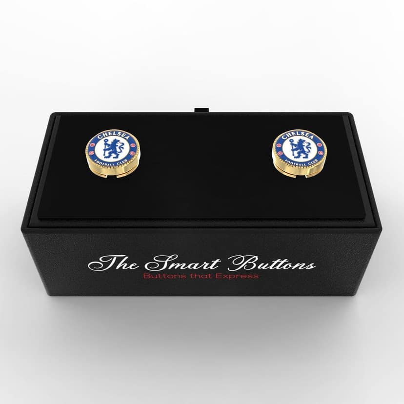 The Smart Buttons - Shirt Button Cover Cufflinks for Men - Chelsea FC Style view 8