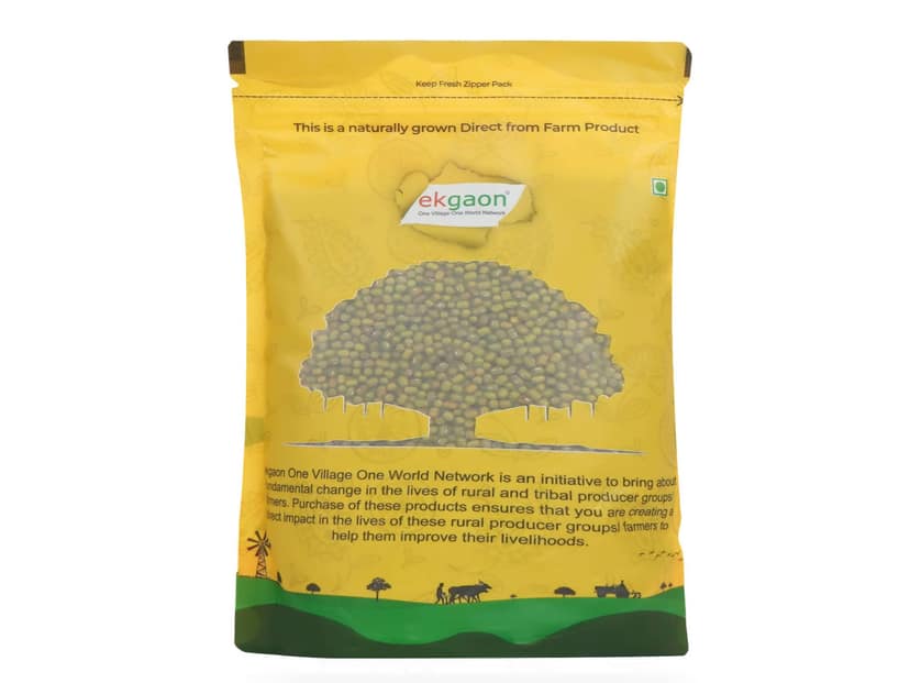 Ekgaon Unpolished Desi Moong Dal - Sabut (Whole grain with skin Green Gram) (500g)
