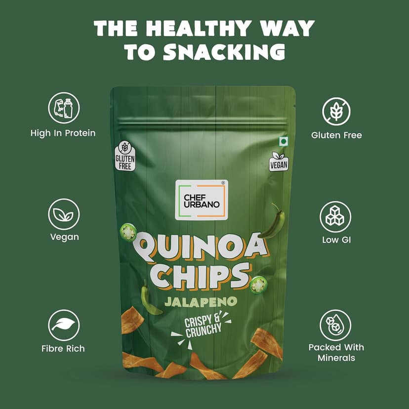 Chef Urbano Combo Chips Quinoa Jalapeno Pouch 85 Gms Pack Of 3 view 3