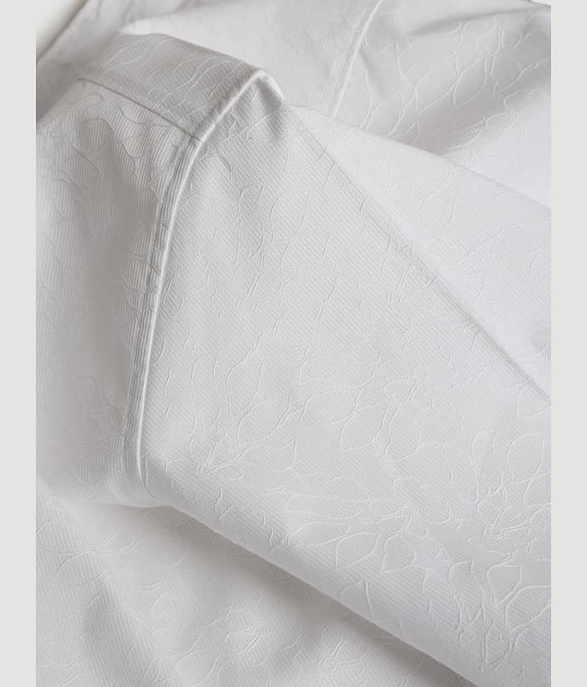 Bene Kleed Poly Cotton Regular Fit Self Design Full Sleeves Men's Casual Shirt - White ( Pack of 1 ) view 4
