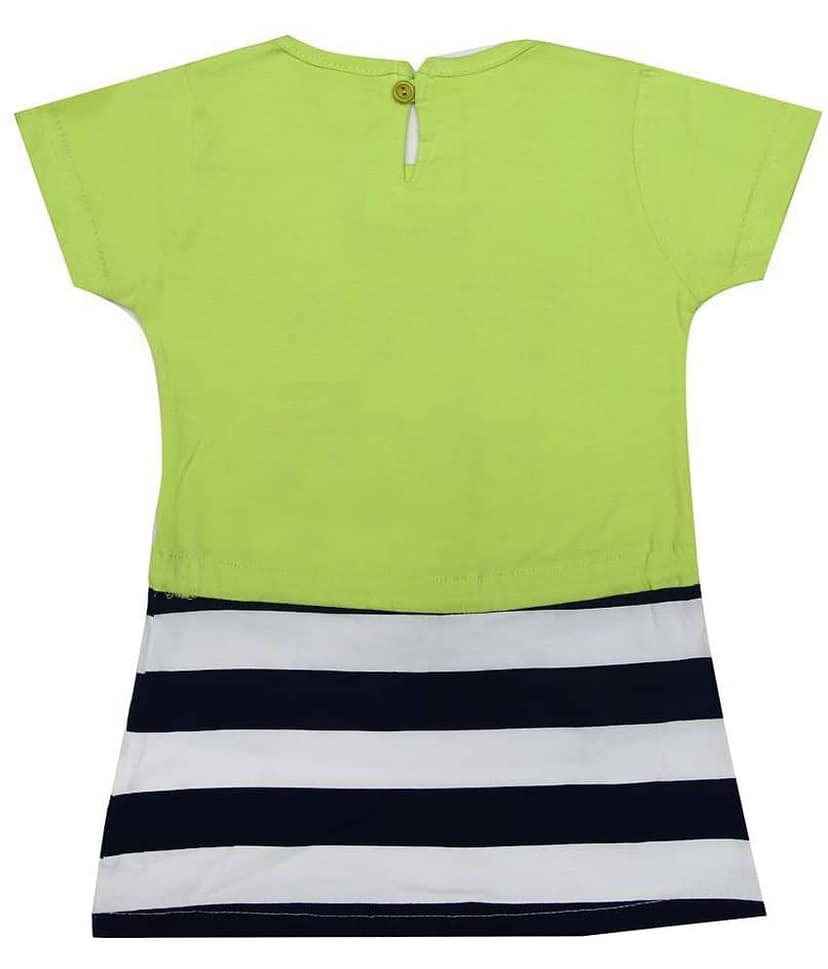 Zadmus Baby Girls 100% Cotton Frocks ( Green ) view 2
