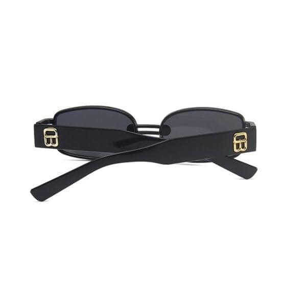 Eyenaks Korean Sunnies Retro Rectangular Unisex Sunglasses with UV Protection (Black) view 4