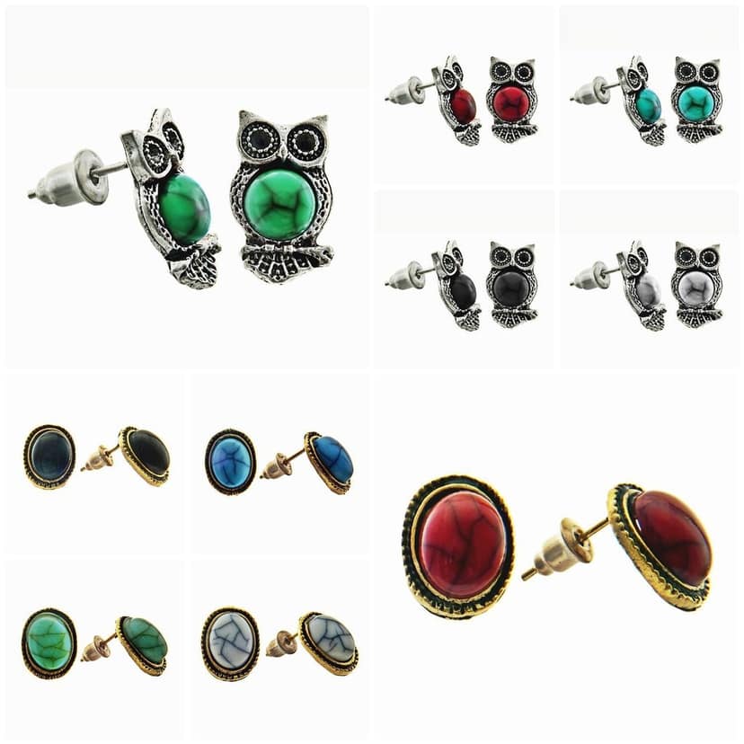 Lucky Jewellery Designer Oxidised Plating Tops Combo Pack Of 10 For Girls & Women view 2