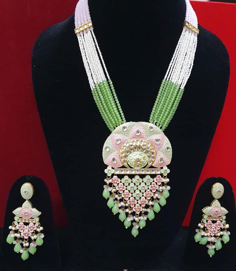 Kundan Beautiful Designer Necklace view 3