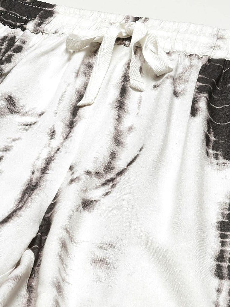 Women Grey Tie & Dye Regular Shorts view 5