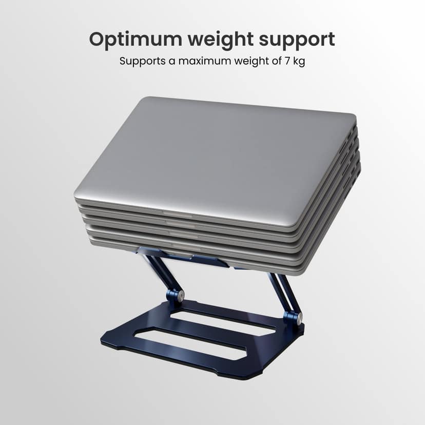 Portronics My Buddy K10 Laptop Stand, Better compatibility, Anti-slip silicone pads, Carbon steel construction, Ventilated design view 4