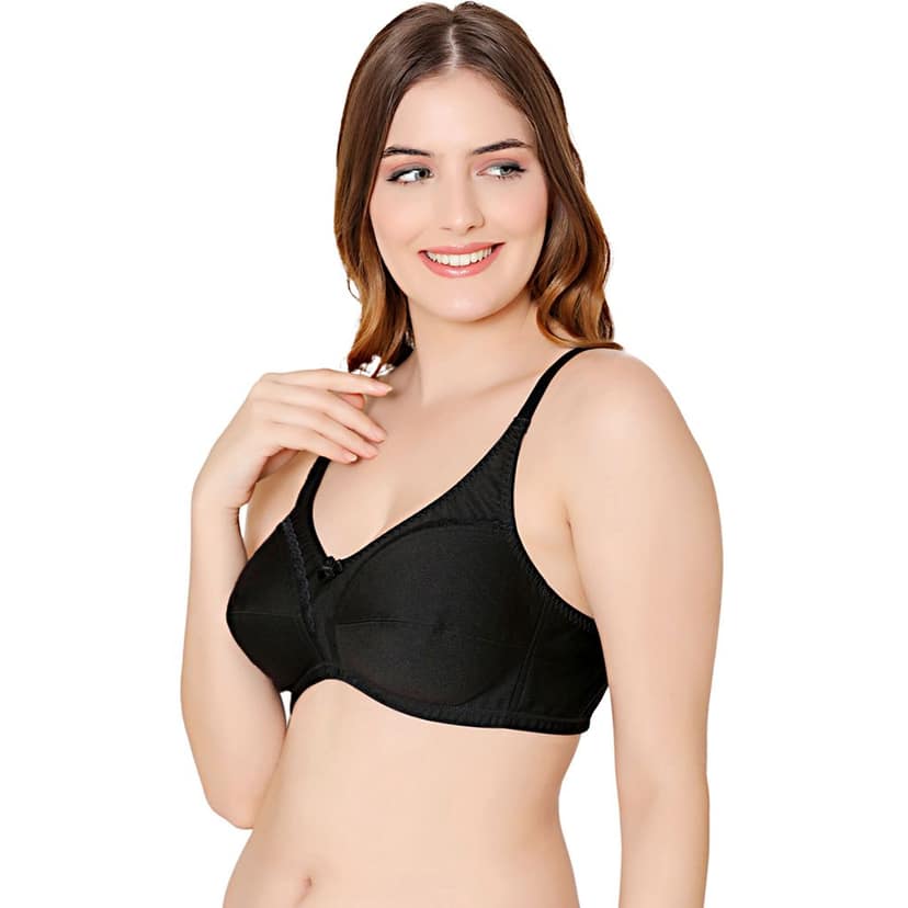 Bodycare polycotton wirefree adjustable straps designer non padded bra-1585B view 2