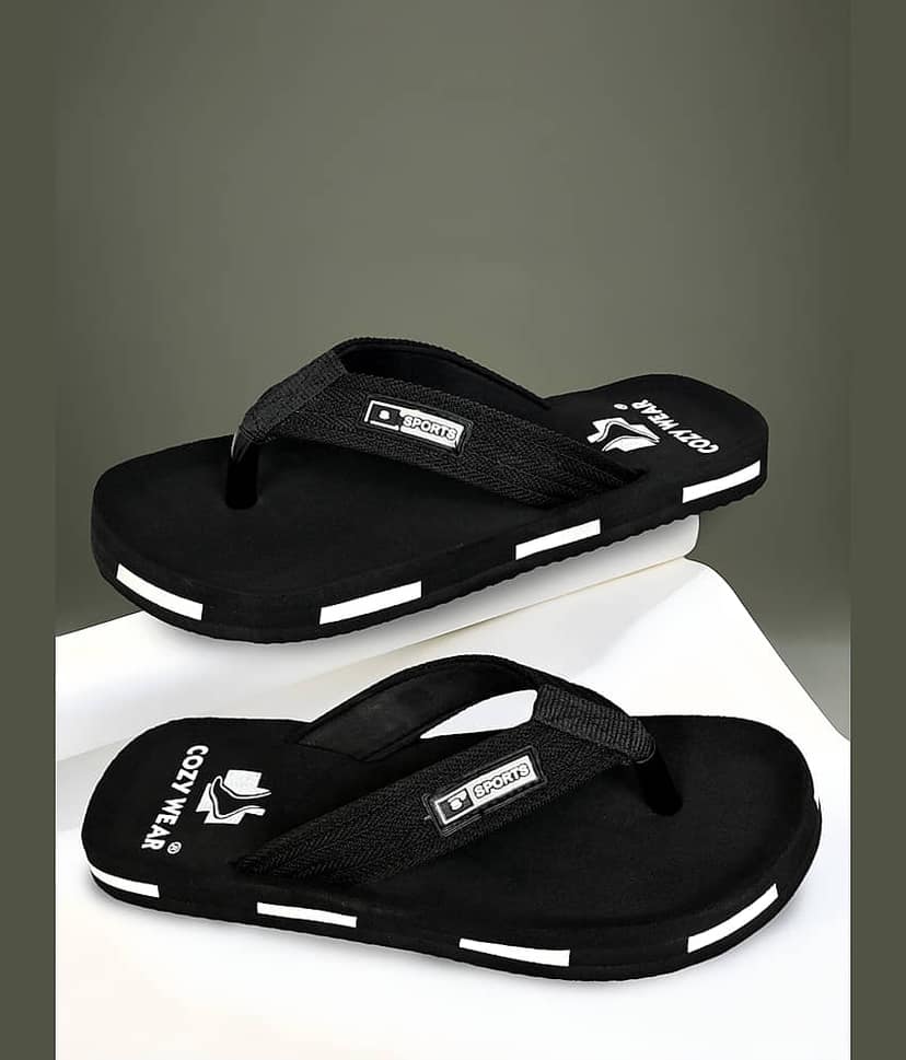 Cozy Wear Black Men's Daily Slipper