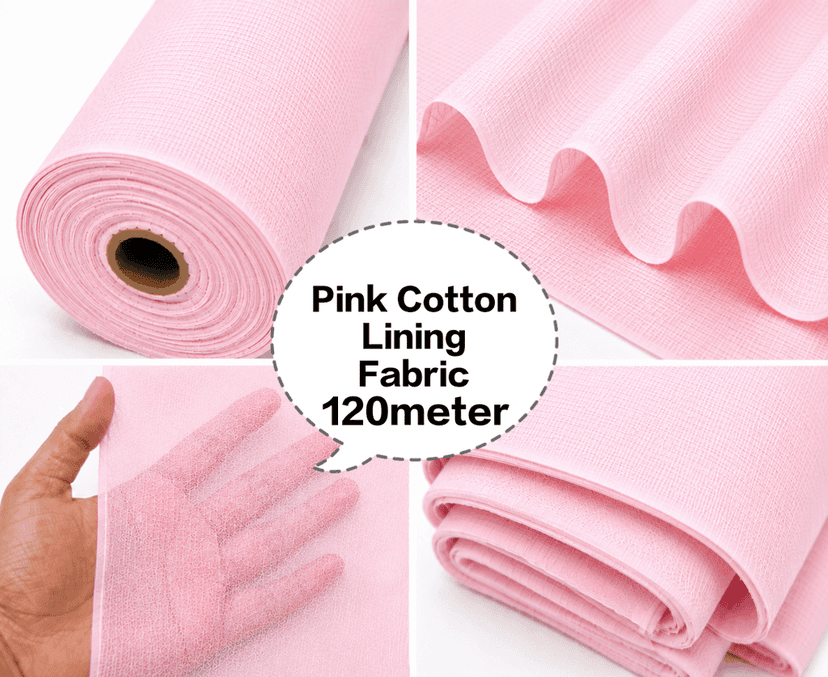 Pink Cotton Lining Fabric (Chhota Panna), Pink Cotton Lining Fibre (Chhota Panna), Pink Lining Cloth (Chhota Panna), Soft Pink Cotton Lining (Chhota Panna), Pink Garment Lining Fabric (Chhota Panna) view 2