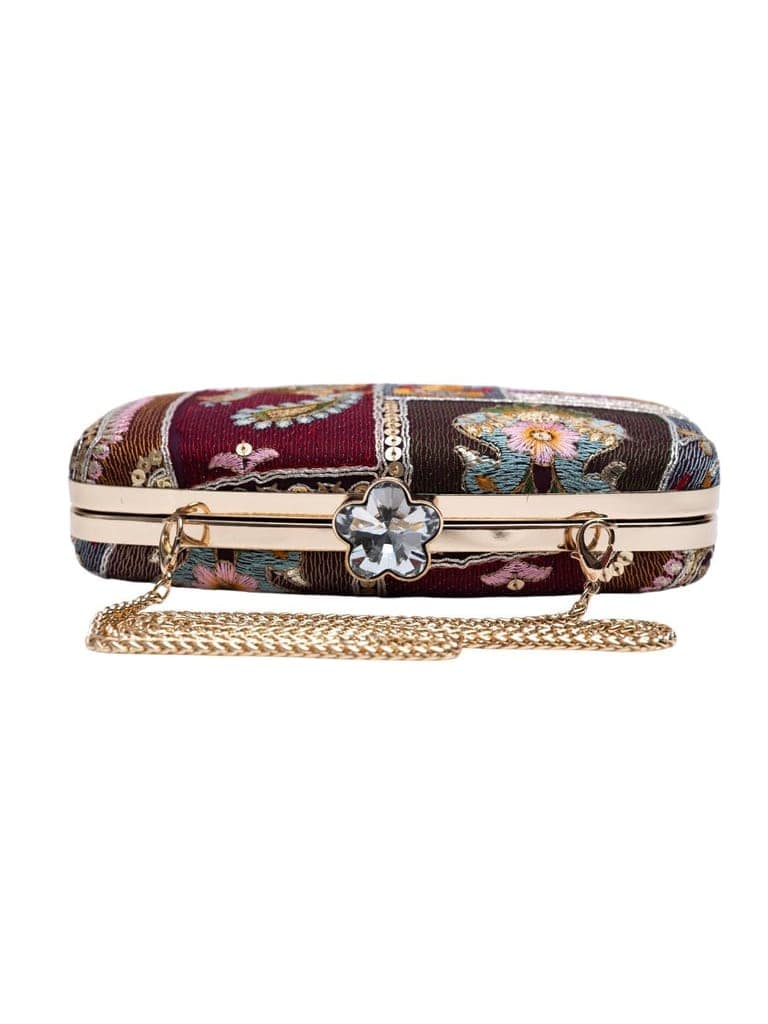 Vdesi Peacock Multicolor Clutch view 4