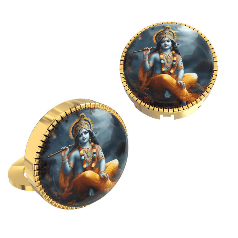The Smart Buttons - Shirt Button Cover Cufflinks for Men - Divine Guardian: Vishnu Elegance view 8
