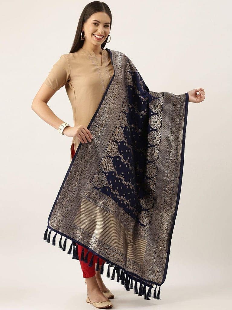 Women's Fancy Woven Banarasi Silk Dupatta