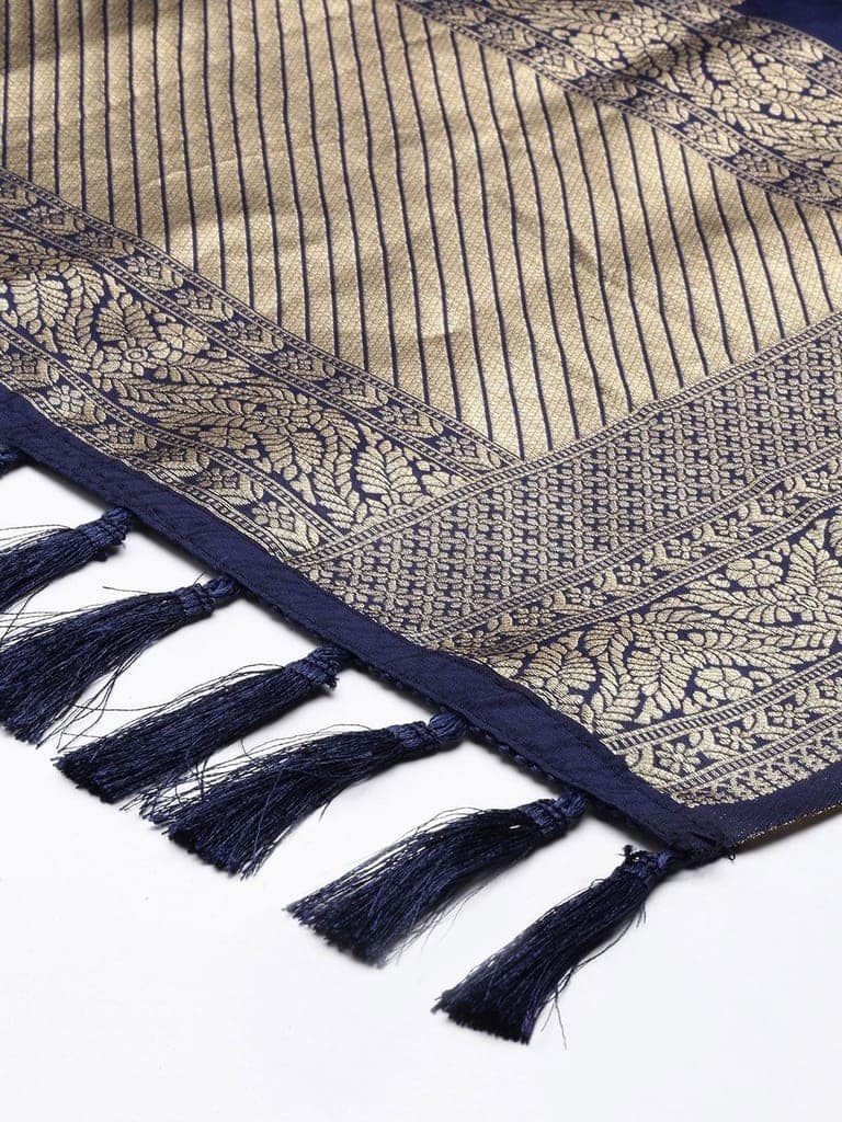 Women's Fancy Woven Banarasi Silk Dupatta view 3