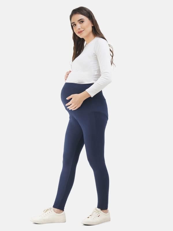 Maternity Pants/Leggings for Pregnant Women Navy view 2