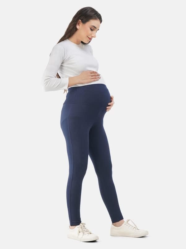 Maternity Pants/Leggings for Pregnant Women Navy view 3