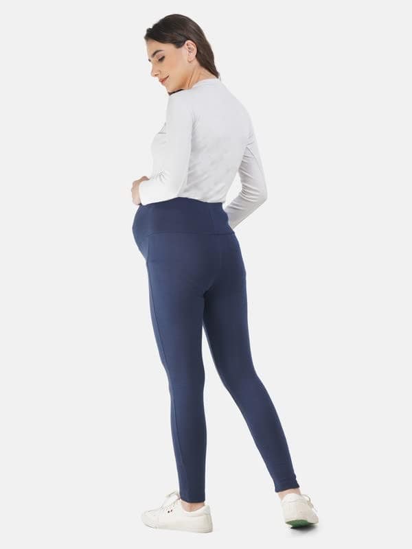 Maternity Pants/Leggings for Pregnant Women Navy view 4