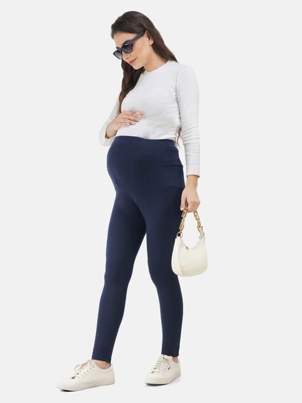 Maternity Pants/Leggings for Pregnant Women Navy view 5