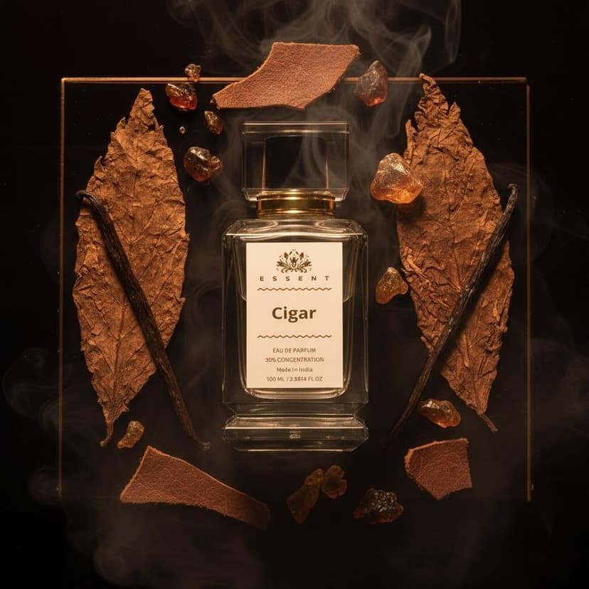 Essent Perfumes Cigar Eau de Parfum (EDP) – Smoky Tobacco Woody Long Lasting Perfume – Men’s Fragrance view 4