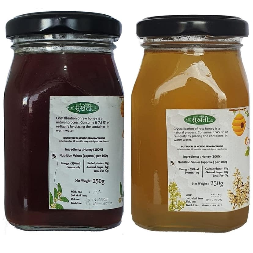 Organicose Sidr (Ber) Honey + Litchi Honey ( 250grm Each ) view 3