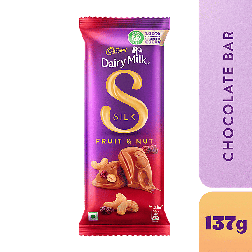 Cadbury Dairy Milk Silk Silk Fruit & Nut Chocolate Bar, 137 g