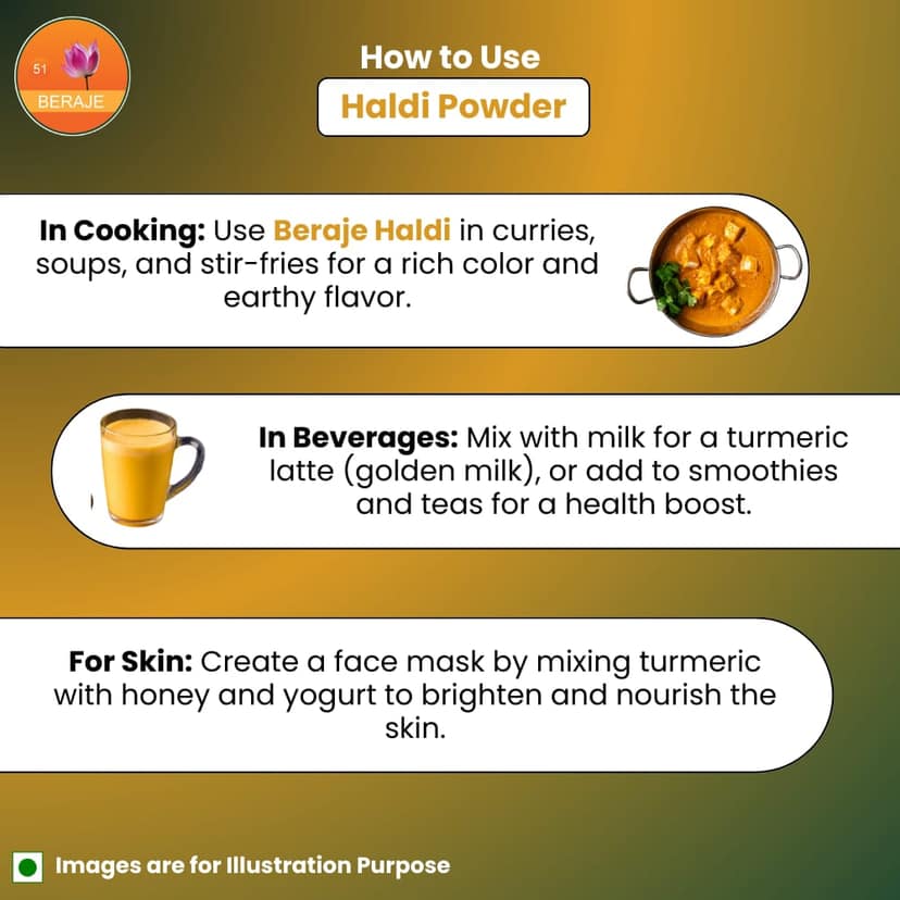 Beraje Masala Organic Turmeric Powder 100g, Haldi Powder view 6