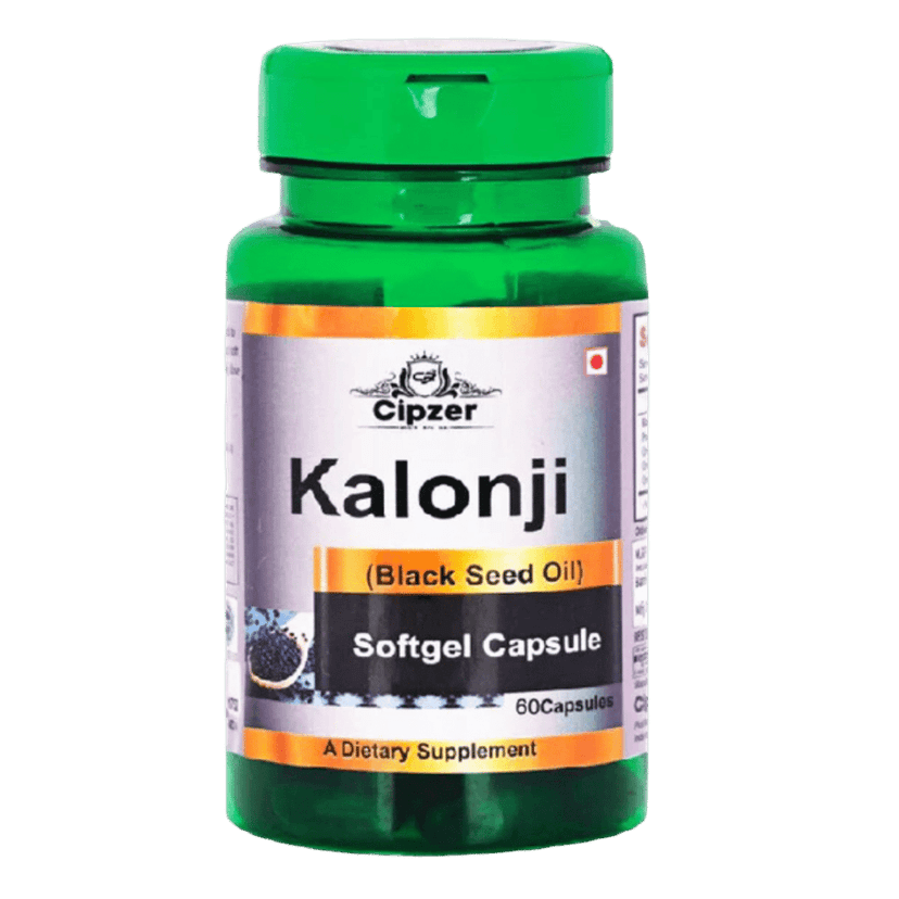 Cipzer Kalonji Oil Soft Gel (60 Capsules): Concentrated Black Seed Power for Immunity & Wellness