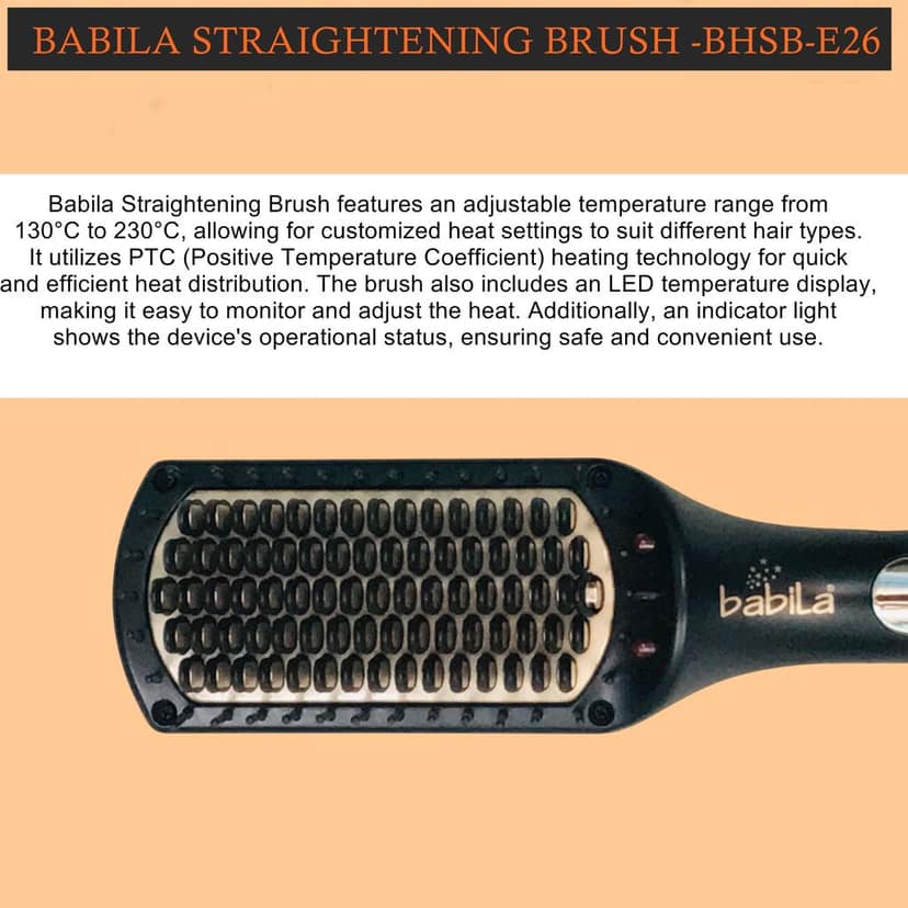 Babila Hair Straightening Brush-BHSB-26 view 5