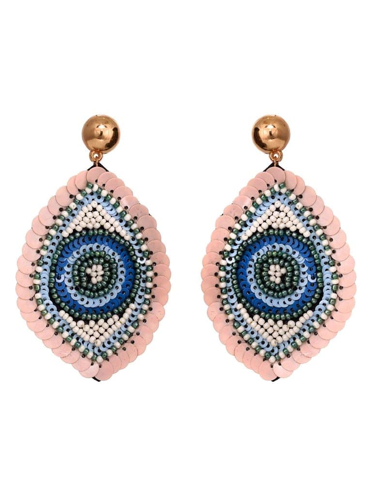 Blue & White Contemporary Dangler Earrings view 3