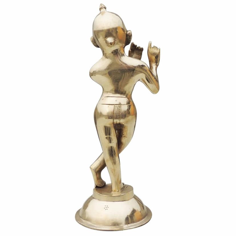 Brass Showpiece Krishna Thakur Ji Jugal Jodi Statue (BSMAS1584 K) view 4