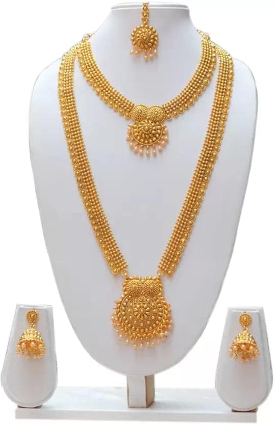 Copper Gold-plated Gold Jewel Set (Pack of 1)