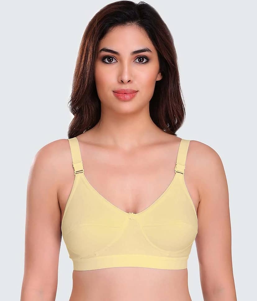 Eve's Beauty Cotton Blend Non Padded Women's Everyday Bra ( Pink )