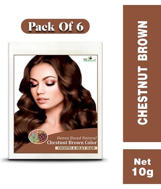 VEDICAYURVEDA Chestnut Brown Natural Semi Permanent Hair Color 10 g Chestnut
