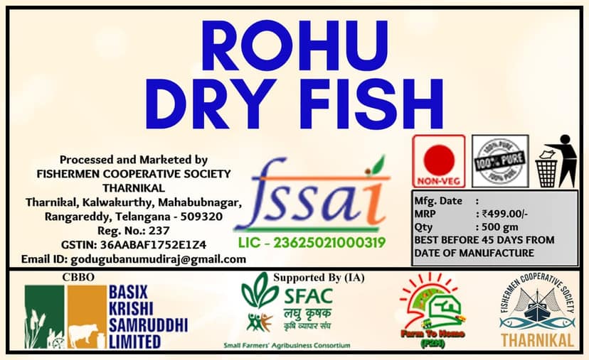 Fishermen Cooperative Society Rohu Dry Fish (500g) view 2