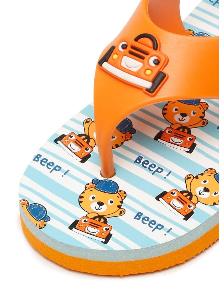 Premium Jeep Jellies Flip-flops for Kids - Orange (Unisex) view 2