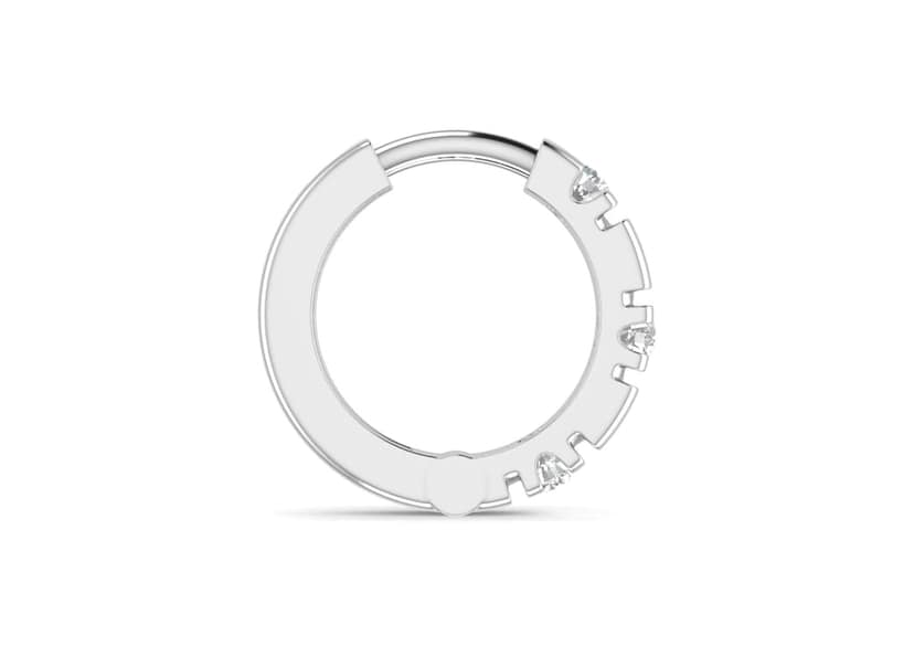 Infinity Stone Trio Hoop Earring For Men (1 Pc Only) view 10