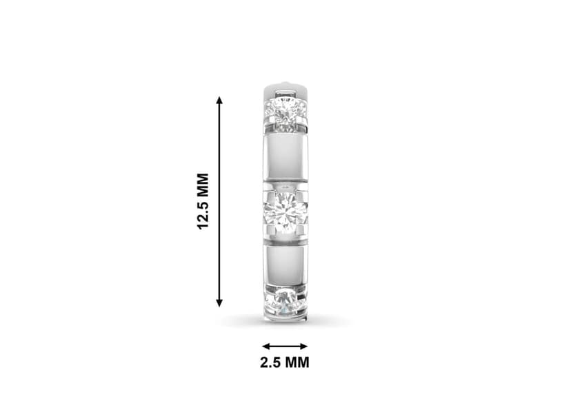 Infinity Stone Trio Hoop Earring For Men (1 Pc Only) view 8