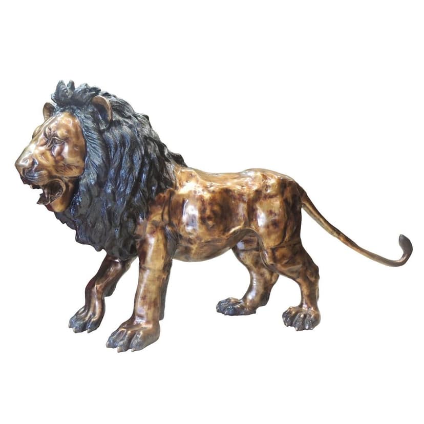 Brass Lion Decorative Statue for Temple, Hotel & Premium Decor, Height : 50 Inch (BSMAS1347 L) view 3