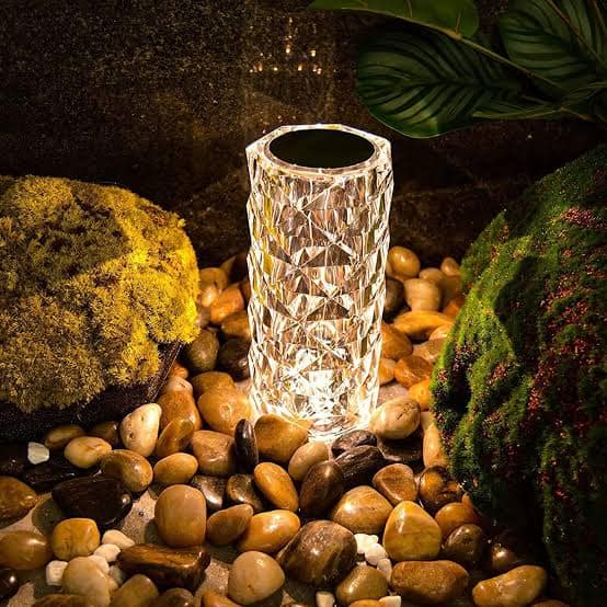 Crystal Rose Diamond LED Table Lamp with Remote, RGB Touch Control Night Light view 5