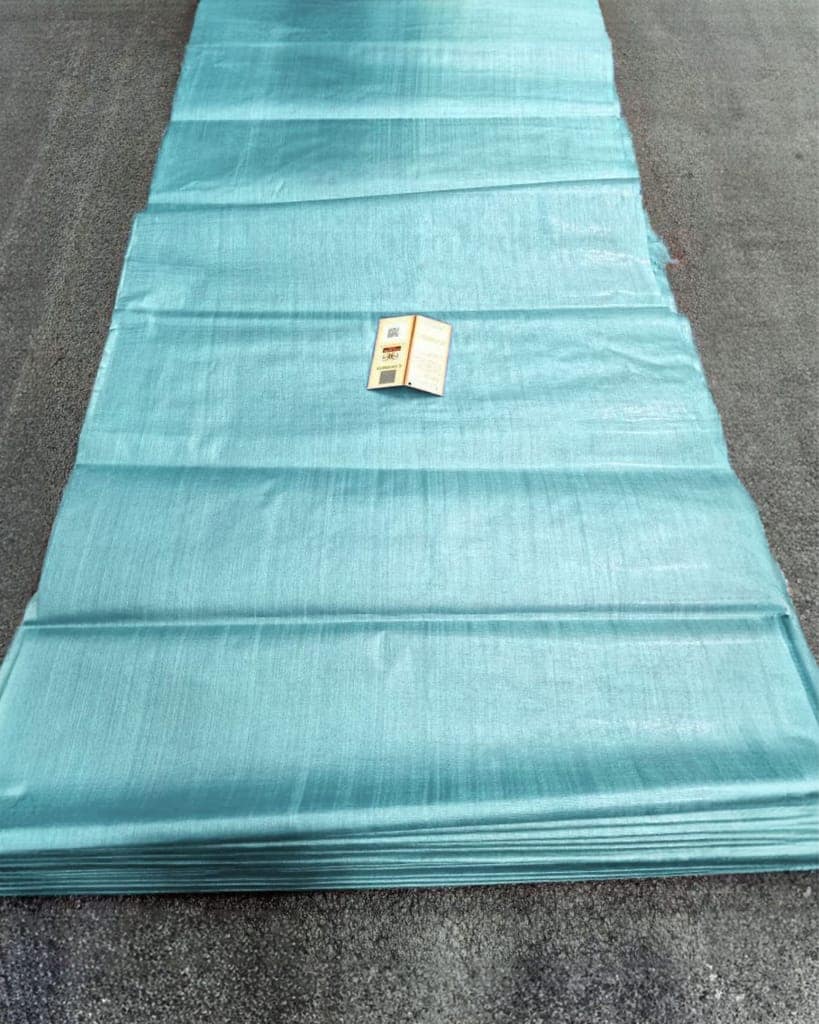 Silkmark Certified Pure Tussar Silk Fabric Sky Blue Color-7971