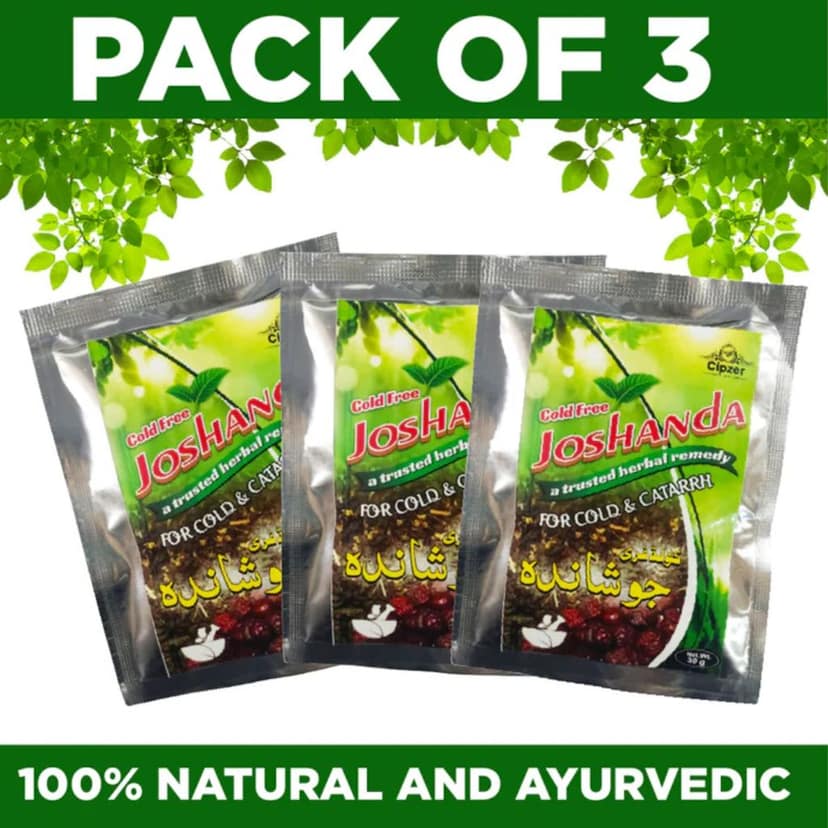 Cipzer Cold Free Joshanda (Pack of 3): Traditional Unani Relief for Cough, Cold & Flu Symptoms