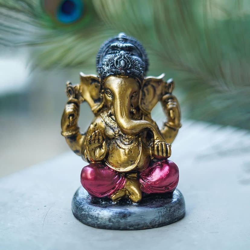Craftlayout Ganesh Statue for Home Decor Gift (Multicolor -14.5 Cm) view 2