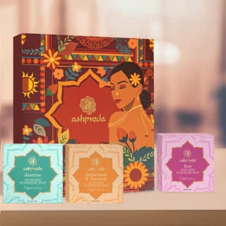 Ashpveda Refreshing Bath Kit Soap Gift Box 3 Natural Soaps